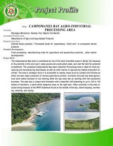 Campomanes Bay Agro-Industrial Processing Area - Sipalay City
